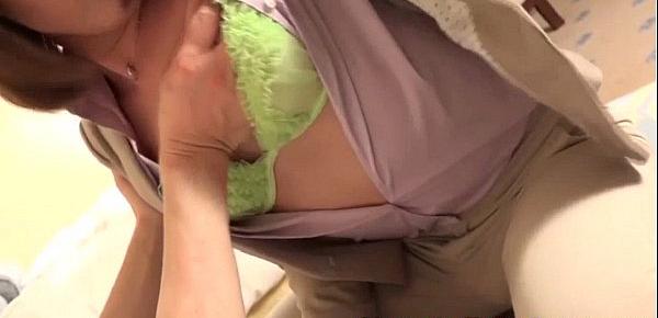  Japanese office tranny drops her cumload